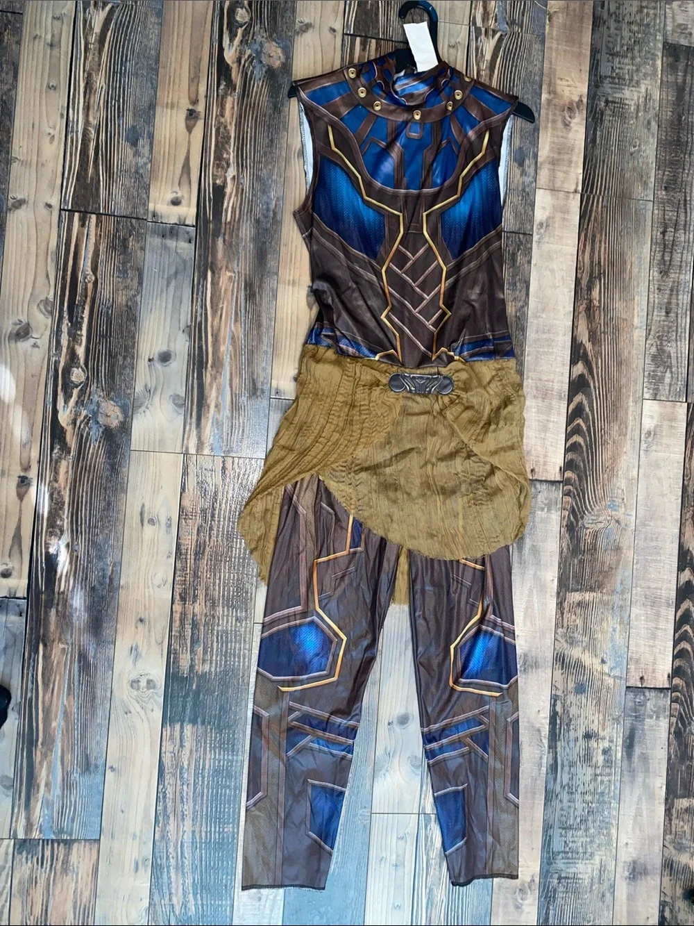 Marvel Girls Black Panther-Inspired Purple and Brown Warrior Costume size 10-12